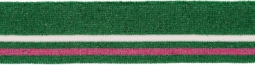 Cuff/Fertigbündchen Glitzer grün