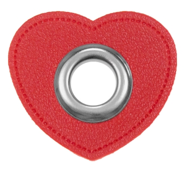 Ösen Patch Herz rot