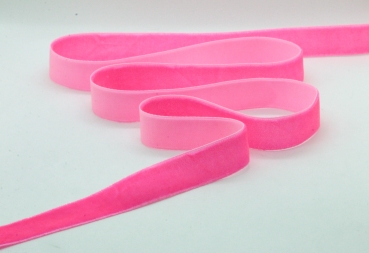 Samtband 15mm neon-pink