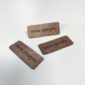 Kunstleder-Label "eww, people" gold