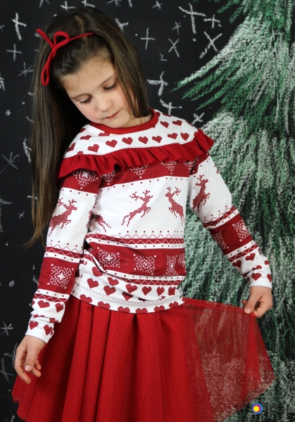 Eigenproduktion "Nieves" rot French Terry