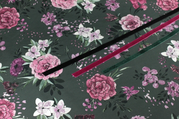 Samtband 15mm schwarz