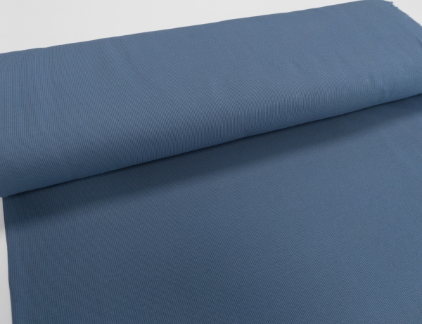 Fein-Rippjersey uni jeansblau