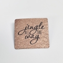 Kunstleder-Label "jingle all the way" gold