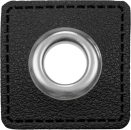 Ösen Patch Quadrat schwarz