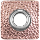 Ösen Patch Quadrat metallic rosa