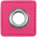 Ösen Patch Quadrat pink