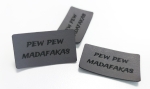 Kunstleder-Label "PEW PEW MADAFAKAS"